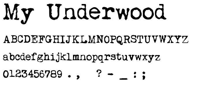My Underwood font